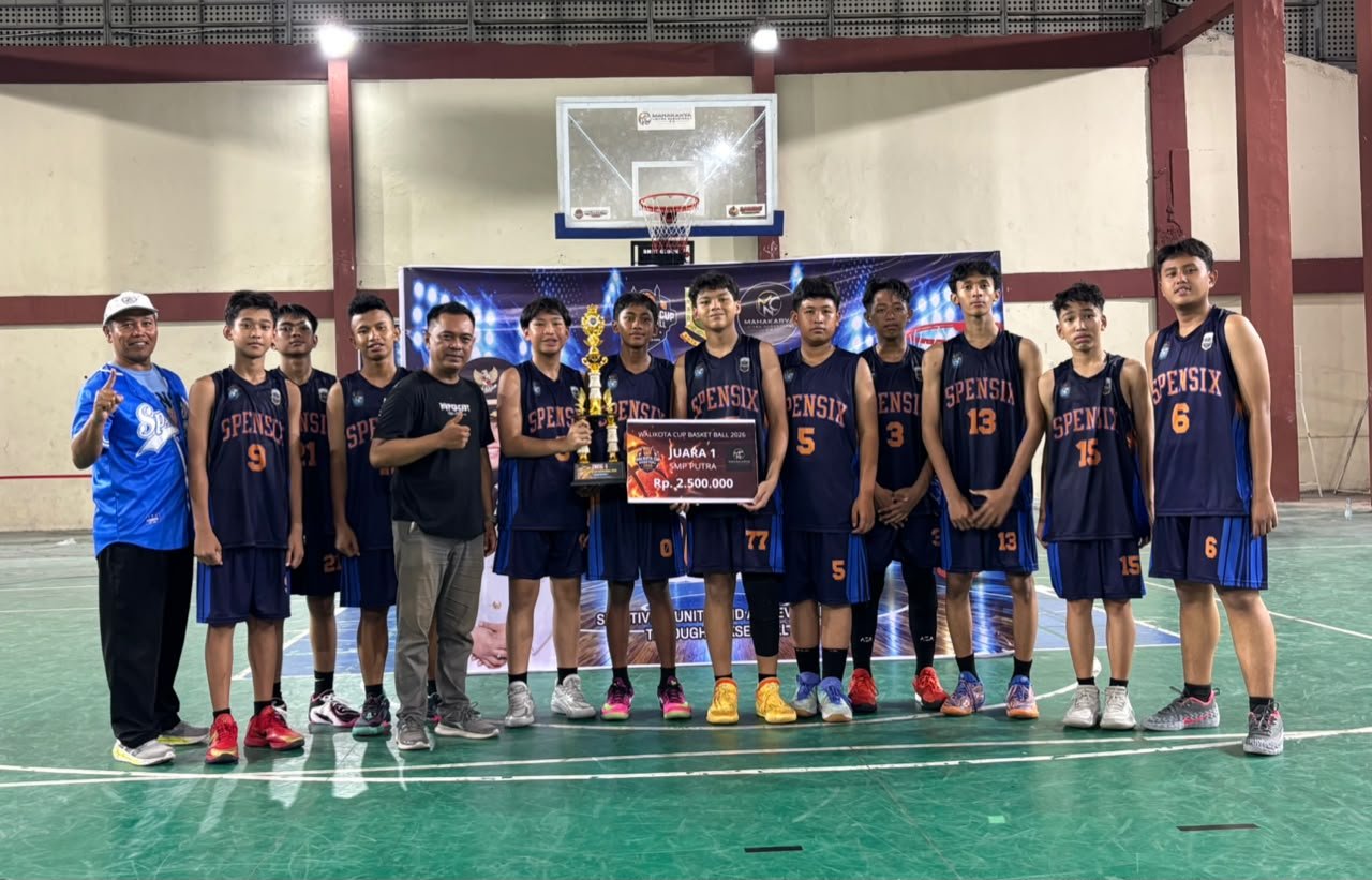 Wali Kota Cup Basketball 2026, Tim Basket Putra SMPN 6 Surabaya Sabet Gelar Juara 1!