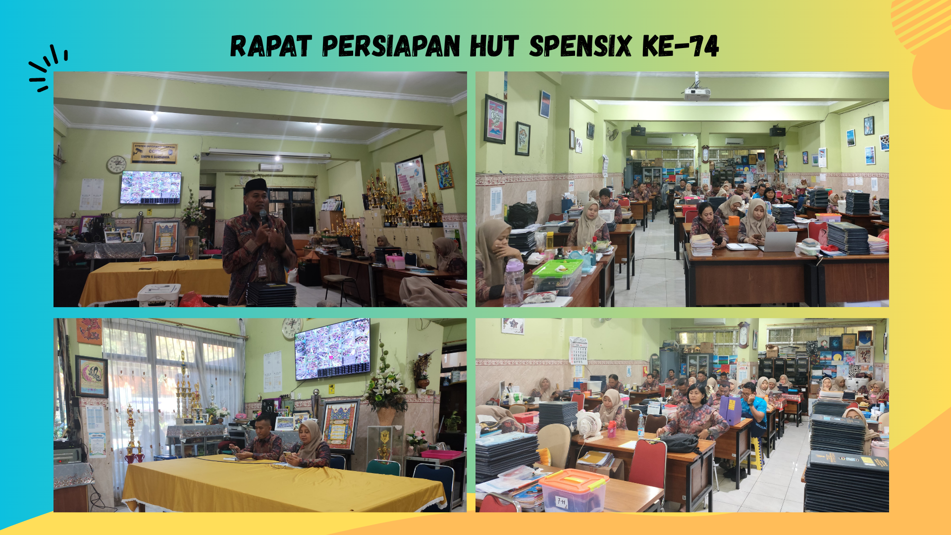 Persiapan HUT ke-74 SMP Negeri 6 Surabaya