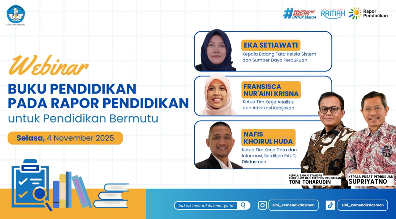 📚 Tim Kurikulum Ikuti Webinar Nasional: Buku Pendidikan Jadi Indikator Baru dalam Rapor Pendidikan