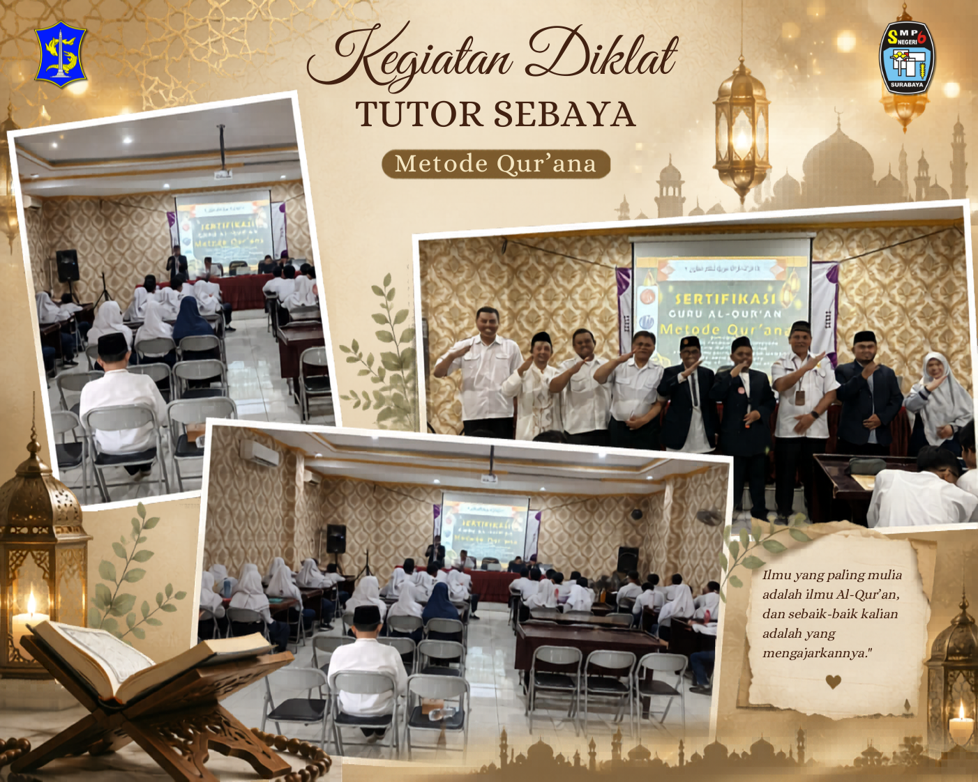 BERITA ACARA KEGIATAN DIKLAT TUTOR SEBAYA METODE QURANA